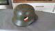 World War 2 WWII Double Decal German Army Helmet Original Pre War Apple Green