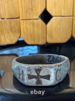 World War II. German ring with initials. WW2