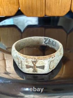 World War II. German ring with initials. WW2