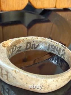 World War II. German ring with initials. WW2