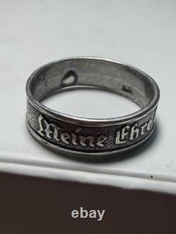 World War II. German silver ring. WW2