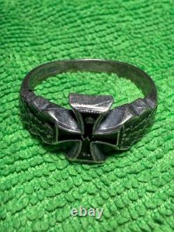 World War II. German silver ring. WW2