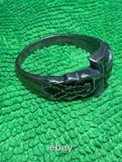 World War II. German silver ring. WW2