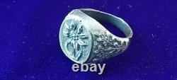 World War II. German silver ring. WW2