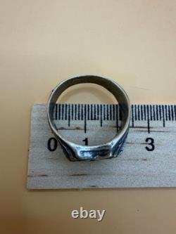 World War II. German silver ring. WW2
