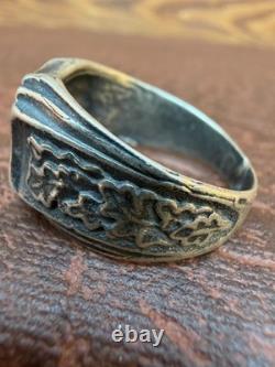 World War II. German silver ring. WW2