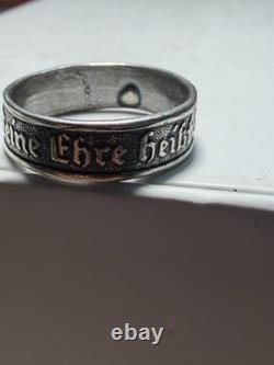 World War II. German silver ring. WW2