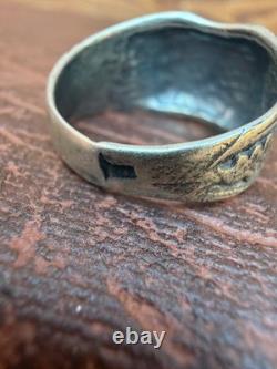 World War II. German silver ring. WW2