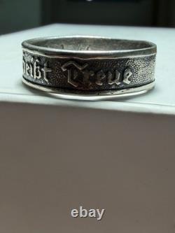 World War II. German silver ring. WW2