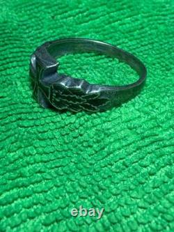 World War II. German silver ring. WW2