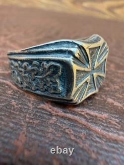 World War II. German silver ring. WW2