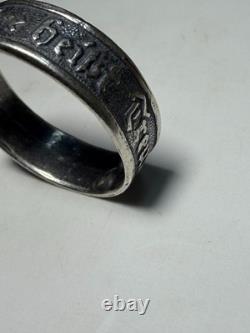 World War II. German silver ring. WW2