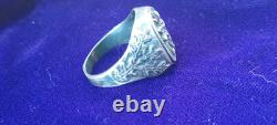 World War II. German silver ring. WW2