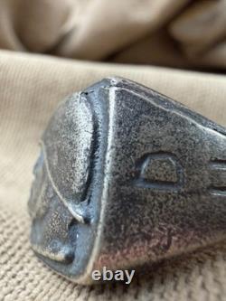 World War II. German silver ring. WW2