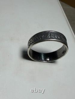 World War II. German silver ring. WW2