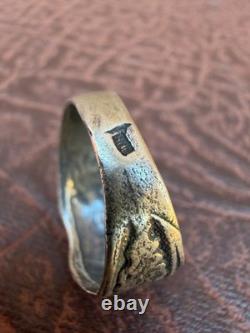 World War II. German silver ring. WW2