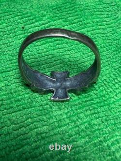World War II. German silver ring. WW2