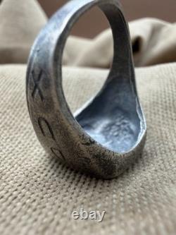 World War II. German silver ring. WW2