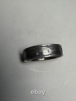World War II. German silver ring. WW2