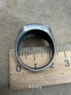 World War II. German silver ring. WW2