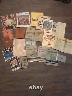 Ww 2 Huge Lot Of Original German Paper Items, Wartime And Pre War Military Army