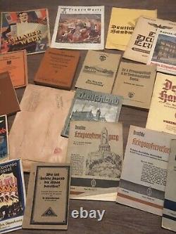 Ww 2 Huge Lot Of Original German Paper Items, Wartime And Pre War Military Army