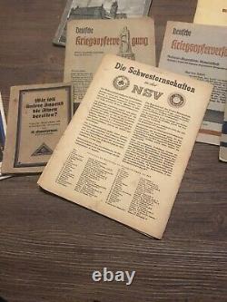 Ww 2 Huge Lot Of Original German Paper Items, Wartime And Pre War Military Army