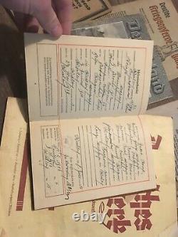 Ww 2 Huge Lot Of Original German Paper Items, Wartime And Pre War Military Army