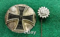 Ww1 1914 german original iron cross medal & a ww2 stick pin
