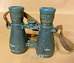 Ww1 Imperial German Binoculars Fernglas O8 Emil Busch A. G. Original Field Grey