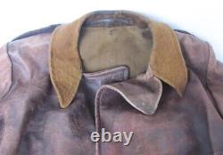 Ww2 1939 Original German Luftwaffe Officer Leather Greatcoat