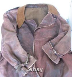 Ww2 1939 Original German Luftwaffe Officer Leather Greatcoat