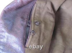 Ww2 1939 Original German Luftwaffe Officer Leather Greatcoat