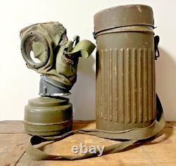 Ww2! Draeger 1939 Gm-30 Ww2 German Gas Mask Canvas Wehrcmacht With Canister