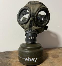 Ww2! Draeger 1939 Gm-30 Ww2 German Gas Mask Canvas Wehrcmacht With Canister