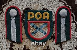 Ww2 GERMAN ARMY FOREIGN P. O. A. SET OF TUNIC RANK cloth patches original