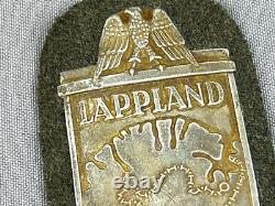 Ww2 German Arm Shield Lappland Company, Complete, Good Condition