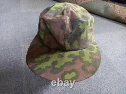Ww2 German Camouflaged Oakleaf M43 field cap Original fabric