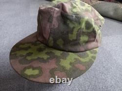 Ww2 German Camouflaged Oakleaf M43 field cap Original fabric