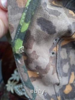 Ww2 German Camouflaged Oakleaf M43 field cap Original fabric