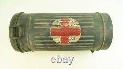 Ww2 German Combat Medic's Gas Mask Can With Red Crosses