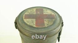 Ww2 German Combat Medic's Gas Mask Can With Red Crosses