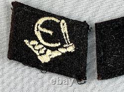 Ww2 German Elit Colar Tabs Of Estonean Volunteer, Complete, Original