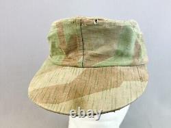 Ww2 German Hat, Camo Splinter Pattern, Shows Age And In Good Condition