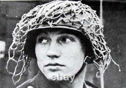 Ww2 German Helmet Camo Regulation Netting, Original In Good Condition, Rare Item