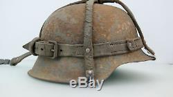 Ww2 German Helmet Elit Leather Carrier, Original, Complete, Rare