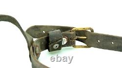 Ww2 German Helmet Leather Carrier, Original, Complete, Rare