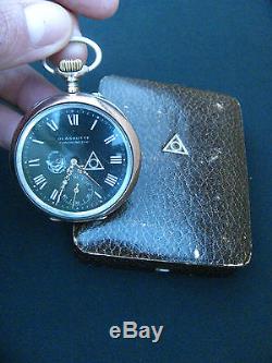 Ww2 German Kriegsmarine Glashutte Chronometer Silver Pocket Watch Original Case