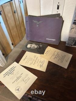 Ww2 German Luft Photo Album Award Lot
