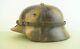 Ww2 German M-40 Camo Helmet With Flat Wire Bands For Camo Purposes, Size 68 Compl